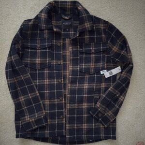 BRAND NEW -  Liverpool Men's Shirt Jacket - Black and Tan - OVERSHIRT SHACKET